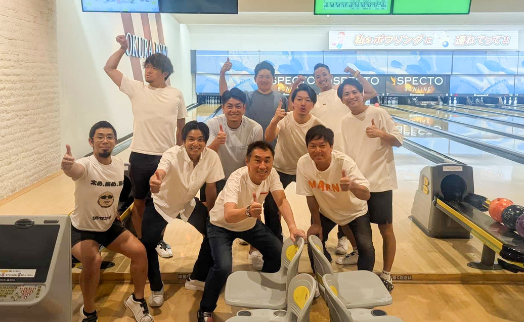 ボウリングイベントに集まったガヤ経メンバーの集合写真